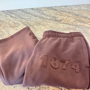 Gamma Phi Beta 1874 brown wide leg sweatpants.